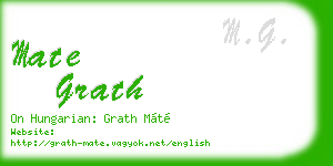 mate grath business card