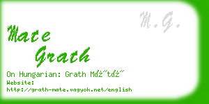 mate grath business card